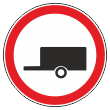 Дорожный знак 3.7 «Движение с прицепом запрещено» (металл 0,8 мм, I типоразмер: диаметр 600 мм, С/О пленка: тип В алмазная)